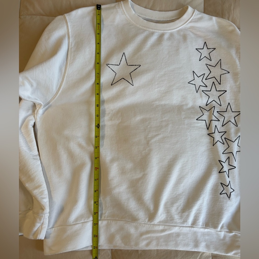 NWOT Prince Peter White Star Sweatshirt - Picture 4 of 8
